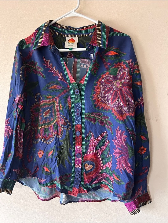 FARM Rio Tops - FARM Rio Navy Floral Button-Down Shirt